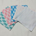 女の子♡４重ガーゼハンカチ　５枚【送料無料】