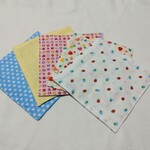 女の子♡４重ガーゼハンカチ　５枚【送料無料】