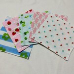 女の子♡４重ガーゼハンカチ　５枚【送料無料】