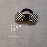 こぎん刺しのリボンヘアゴム