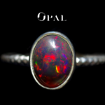 お客様専用☆『Black Opal』の世界でひとつの天然石リングsilver925