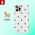 ブラック.トイプードル.パターンほぼ全機種 【COLOM.コロ。】.おしゃれスマホケース　シンプルデザイン