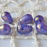 しずくカット　ラピス　チェコビーズCzech Glass Beads4個