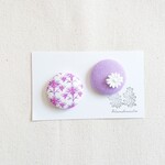 ★くるみボタンブローチ★
