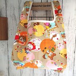 レトロ ウサギの赤ずきん【コンビニ弁当サイズ】レジ袋型エコバッグ