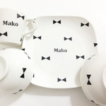 名前入り＊リボンポップこども食器4点セット