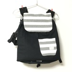 【再販‼︎手ぶら de エルゴ リュック♩】シンプル ボーダー（グレーorブラック）