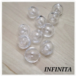入荷しました♪【2P】 吹きガラスビーズ　クリア♪ 約9～11mm 2個セット♡