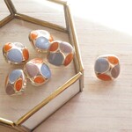 6個 ぶちシャンクボタン 16mm ブルー