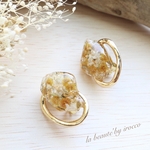 新作❁⃘イヤリング　ミモザのシンプルイヤリング