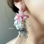 [紫陽花]   桜　La mariée  ラ　マリエ　 ドライフラワーピアス/イヤリング    入学式　入園式　卒業式　卒園式　桜ピアス/イヤリング　ゆらゆら