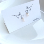 new▷elegant W pearlピアス/ノンホールピアス/ノンホールイヤリング＊受注製作＊C47