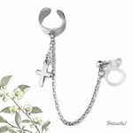 【ｲﾔｰｶﾌ】ｼﾙﾊﾞｰcrossﾁｪｰﾝ ﾉﾝﾎｰﾙﾋﾟｱｽ