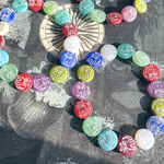 再販【6コセット】JIRI＊IVANA#czech beads#チェコビーズ　cat14㎜ mix assort/chalk white