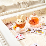 白うさぎのティーパーティーセット【観賞用/ピアス/イヤリング】