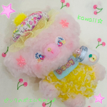 謎めく瞳のポエム姫🍼🌸小さなわたあめベビーベア♡くまぬいぐるみ♡哺乳瓶♡baby雑貨　グッズ　りんご　花柄　春