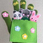 受注製作　再販6パンダうさぎコアラ♪手袋シアター