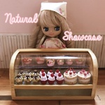 【１点限定】Natural 磨りガラス調 Rショーケース✥プチブライスサイズ