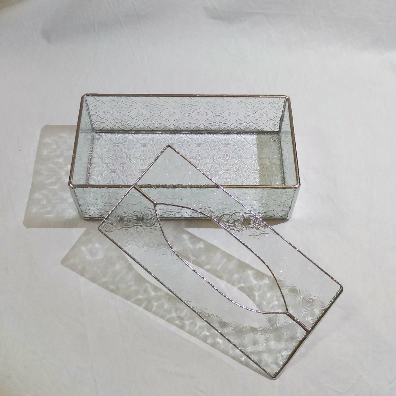 ステンドグラス ティッシュボックス フローラ gm-029 - Glass