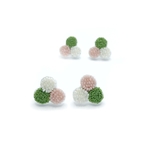 sale! 三色だんご　刺繍ピアス