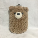 ふわふわブラウンくまさんガマ口スマホポーチʕ•ᴥ•ʔ