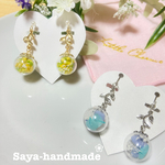 【りささん専用ページ】春色ガラスドームのイヤリング🌼🦋