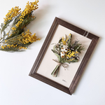 〈春季限定〉Mimosa & green bouquet frame #11 ブーケフレーム　フレームブーケ　額縁入りブーケ