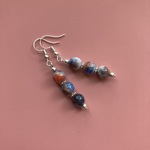 ピアス　キャンディジェイドピアス フックピアス パワーストーンピアス　8mm　(シルバー) イヤリング、樹脂フック変更可　☆ピアス☆ピアス☆ピアス