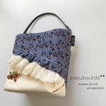 ワンハンドルバッグFrill type♡StrawberryFieldsリバティ