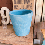 大きめ♡【水色系 オシャレな陶器鉢】観葉植物にもぴったり♪ガーデン雑貨 ガーデニング雑貨 鉢カバー