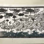 Chika227様専用　切り絵「蓮」