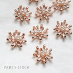( 4pcs ) 17mm エナメルフラワー ビジュー〔CA-056WH〕