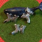 送料無料✨パーツとしても✨ バタフライヘアクリップ