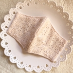 春のレースマスク　ビューティーピーチ