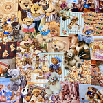 (再販×7)🧸テディベアの紙ものセットF🧸＊コラージュ素材＊ジャンクジャーナル