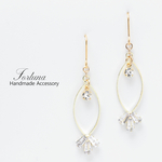 キラキラリーフ(437) ピアス/イヤリング/ノンホールピアス/樹脂ピアス