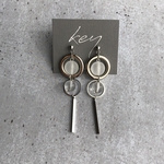 再販 ▽ つや消し × クリア リング ピアス/イヤリング