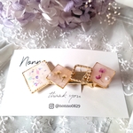 ♡再再販♡ほんのりピンクのスクエアバレッタ/ヘアクリップ