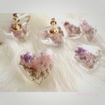 【k様専用】一つ売り#161 ピンク&ゴールド♡ガラスドームハートピアス/イヤリング