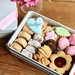 内祝いに♡ハートと桜のクッキー缶(Ｌ)