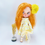 ミモザストレートパンツつなぎのセット