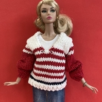 難あり😭コットンボーダーknit Red