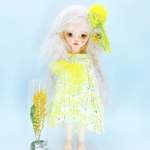 ”iMda3.0サイズ”ミモザフレアワンピースとカボチャパンツのセット