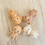 ナチュラルお花くまさんストラップ🧸（ベージュ）