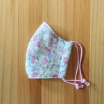 再販 幼児～低学年むけ 立体マスク【 お花／ピンク 】