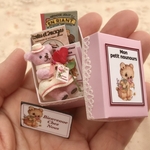 ちいさなテディベア✳︎赤いバラのパリジェンヌ＊ピンク色のベア＊Mon petit nounours(わたしの可愛いちいさなテディベア)