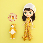 【ブライス・リカちゃん】はちみつサロペット（透明バッグ付き）
