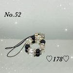 No.52   ブラックルチルクォーツ×オニキス　ストラップ