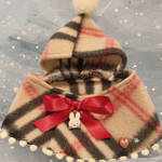 うさぎ☆うさチャームベージュチェック♡白うさぎ♡