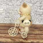 羊毛フェルト  自転車猫さん🐱